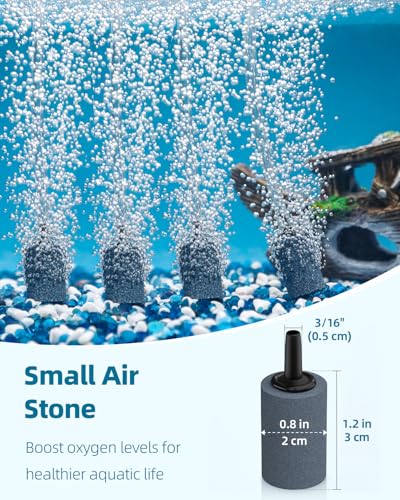 Pawfly 100 Feet Fish Tank Airline Tubing, Aquarium Tubing, Aquarium Air Pump Accessories Kit with Check Valves, Air Stones, Air Control Valves, Suction Cups and Connectors