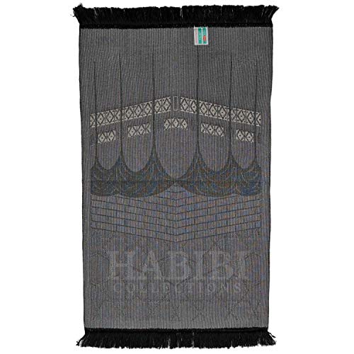 Luxury Islamic Kaaba Prayer Mat Gold Black Grey