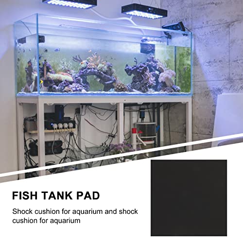 5pcs Aquarium Insulated Pad Non- Shockproof Fish Tank Mat Easy to Cut Provides Warmth and Comfort for Fish Compression-Resistant Black