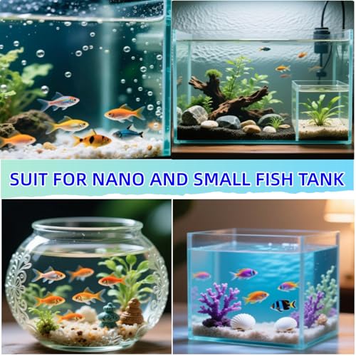 AQUANEAT Aquarium Air Stone Disc, 1 Inch Nano Bubble Stone Kit Quiet Dissolved Oxygen Diffuser with Accessories tubing and valves for Small Fish Tank - size: 1 inch