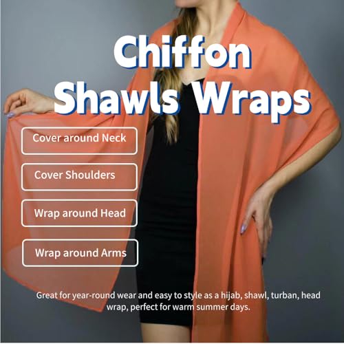 Chiffon Scarf for Women Lightweight Breathable Sunscreen Soft Solid Hijab Scarf for Daily & Muslim Wear - color: Crimson Chiffon Scarf