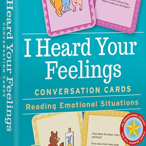 eeBoo: I Heard Your Feelings - 48 Conversation Flashcards, Develops Empathy Through Friendly Illustrations of Emotional Situations, Develop Social and Emotional Intelligence, for Ages 3 and up - style: I Heard Your Feelings