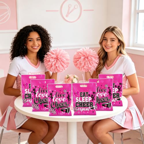Falueqg Cheer Goodie Candy Treat Bags Cheerleading Party Supplies for Team - color: Cheerleading