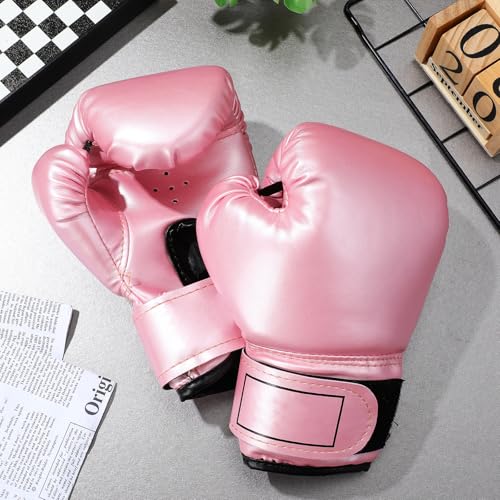NUOBESTY Kids Boxing Gloves Pink Toddler Sparring Mitts for 3-8 Years | Soft Sponge Padding PU Punching Bag Gloves for Kickboxing, Muay Thai Training, Youth Girls Boys Practice at Home