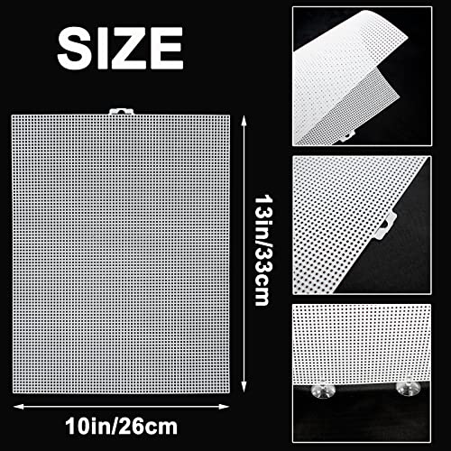 2 Pack Fish Tank Divider with Suction Cup, Aquarium Divider Plastic Cuttable Grid Plate for Juvenile Fish Separator DIY Designed Clear Easy to Bent Cut and Assemble, 10x13in - size: 10x13in