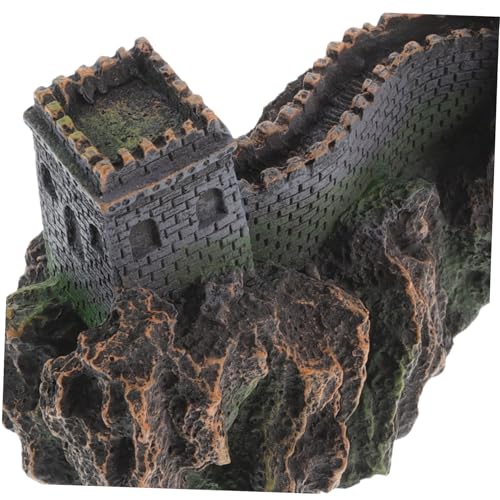 Hemoton Bridge of China Sculpture Model Mountain for Fish Tank Bubbler Decor Unique Decorative