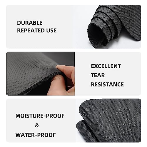 Treadmill Mat,Bike Mat Compatible with Peloton Bike Elliptical Treadmill,Folding Pad Exercise Equipment Under Exercise Trainer Pad for Stationary Indoor Spin - size: 74.8"L x 32"W x 0.2"Th