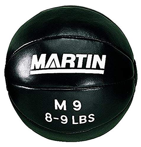 MARTIN SPORTS Genuine Leather Medical Ball, 8-9 lb.