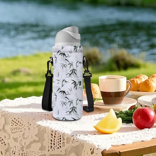 Neoprene Water Bottle Carrier Bag with Adjustable Shoulder Strap,Insulated Water Bottle Cover for Stainless Steel/Glass/Plastic Bottles - color: BC-56, size: 500ml