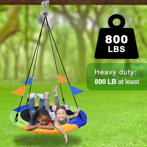 SELEWARE Heavy Duty Swing Hanger with Bearing Swivel 1200 LB Capacity Stainless Steel Swing Hook Ceiling Swing Mount Indoor Outdoor Swing Hardware for Aerial Yoga Silks Hammock Chairs Heavy Bag - color: Silver: 360° Bearing Swing Hanger ( 1 Pack )
