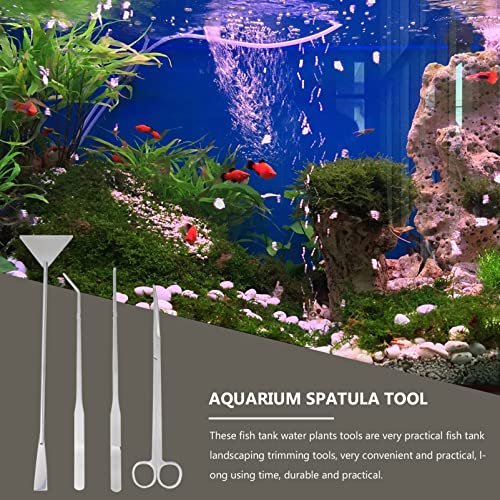 1set Aquarium Maintenance Tool Set Aquascaping Kit Scissors Tweezers and Spatula for Easy Plant Care and Fish Tank Cleaning