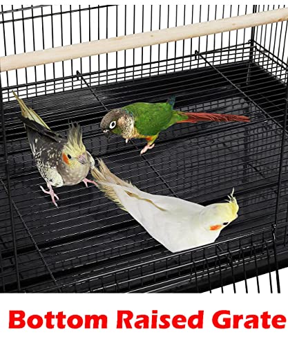 Small Breeder Breeding Cages with Center Dividers, Pack of 6, 24 x 16 x 16 H inches (24 x 16 x 16 H inches, Black) - color: Black