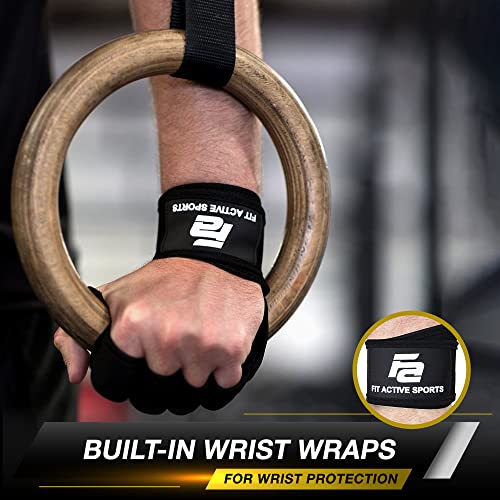 Fit Active Sports New Ventilated Weight Lifting Workout Gloves with Built-in Wrist Wraps for Men and Women - Great for Gym Fitness, Cross Training, Hand Support & Weightlifting. - size: Small