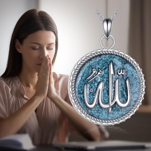 Allah Necklace Religious Muslim Allah Pendant Islamic Jewelry Gifts for Men Women