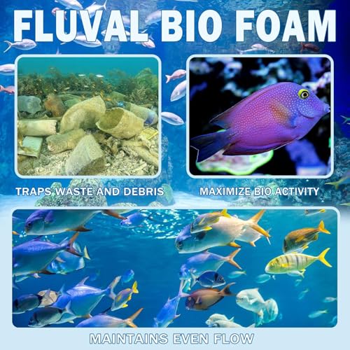 Fx4 Foam Filter Pads Replacement Compatible with Fluval FX5 / FX6 Canister Filter, Aquarium Bio Sponge Foam Filter Pads (6 Packs) - size: 6 Packs