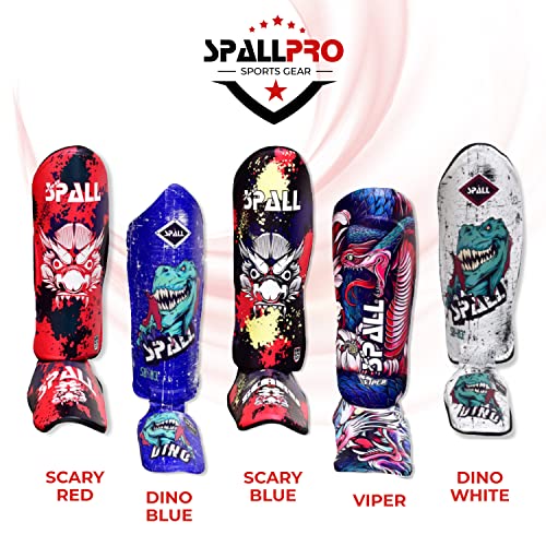 Generic Spall Pro Shin Instep Guard - Martial Arts Leather Defence Guards - Wrestling Muay Thai Shin Pads – Foot Shield Youth Shin Guards – MMA Karate BJJ shin Guards (Viper, S)