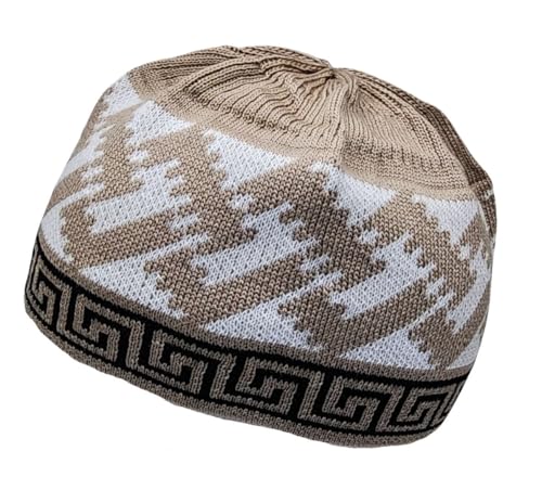 Set 4 Kufi Hat for Men Muslim AMN-225 Beanie Skull Cap Islam Taqiyah Takke Gift - color: Color Set 2