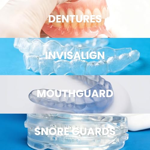Denture Bath Case and Retainer Case, Denture Bath Cup for Invisalign Retainers Mouthguards Dentures Cleaner Kit with Strainer Spill-Free Portable Retainer Cleaner Case by M3 - size: 1 Count (Pack of 1)