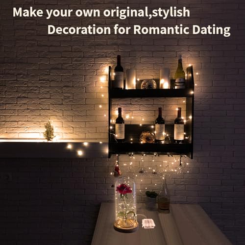Honche 6 Pack Fairy Lights Battery Operated with Timer 6.56 FT/pack 20 LED Twinkle Lights Copper Wire String Lights for DIY Crafts Wedding Table Centerpieces Party Jars Christmas decoration Warm White - size: 6PC