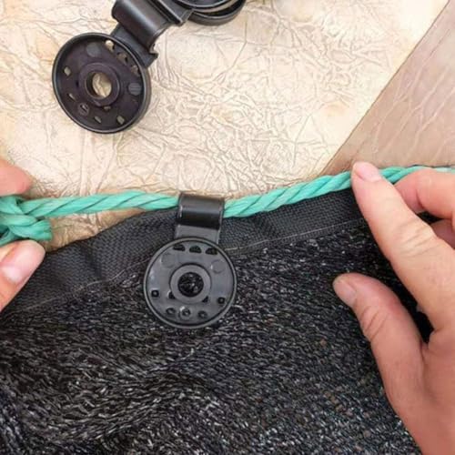 25 Pcs Black Shade Cloth Heavy Duty Lock Grip, Removable and Reusable Shade Cloth Clips for Sun Shade Net Fastening Clip, Plastic Clips for Anti Bird Netting Garden Netting Plant Support Structures