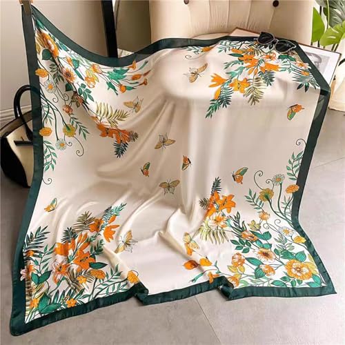 43" Large Square Scarf Fashion Scarves Hair Wrapping Scarfs Night Sleeping Headscarf for Women B07 - color: B077