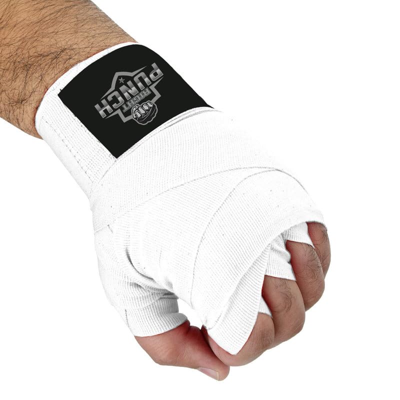 ProShield Boxing Wraps| 180-Inch Bandages| Boxing Hand Wraps Protection for Muay Thai MMA and Kickboxing - color: White, size: 157"