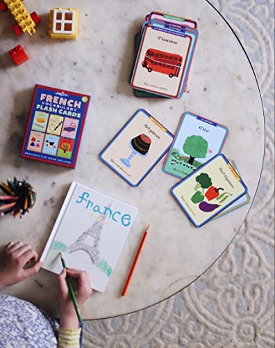 eeBoo: French Vocabulary Flash Cards, Learn French, Imaginative Problem Solving, Educational Games that Cultivates Conversation, Socialization, and Skill-Building, Perfect for Ages 4 and up - style: French