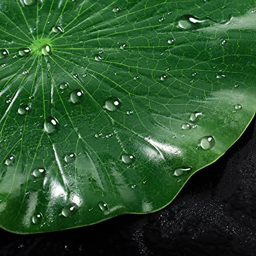 24 Pieces 4 Sizes Artificial Floating Foam Lotus Leaves Water Lily Pads Ornaments Artificial Foliage Pond Decor for Patio Fish Pond Pool Aquarium Home Garden Wedding Party Decoration