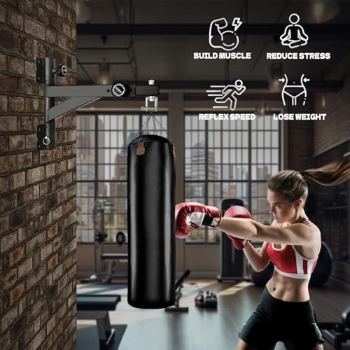 Heavy Duty Punching Bag Hanger, Wall Mounted Punching Bag Hanger, Adjustable Length and Height Heavy-Duty Punching Bag Bracket, Suitable for Home Gym - style: Length and Direction Adjustable