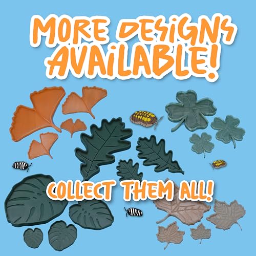 Isopod Leaf Feeding Dish Nature Inspired for Insects & Small Animals (Pack of 3) (Translucent Olive, Standard) - color: Translucent Olive, size: Standard