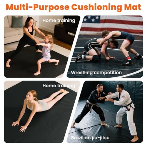 Wrestling Mat - Foam or Inflatable Wrestling Mats for Home, Jiu Jitsu Mats Kids, Thick Training Exercise Mats for BJJ, Gymnastics, Judo, Martial Arts, Boxing, Yoga