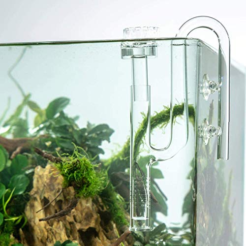 FZONE Aquatic Glass Lily Pipe Set with Skimmer Inflow and Outflow for Aquarium Filter 5/8''(16/22mm) Tubing