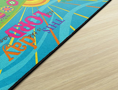 Flagship Carpets This is The Day The Lord Has Made Bible Worship 영감을 주는 멀티컬러 러그, 어린이 교실 카펫 또는 어린이집 활동 공간용, 1.2 x 1.8m(4 x 6피트), 직사각형 - size: 4' x 6' (Rectangular)