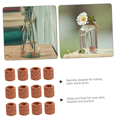 12Pcs Pottery Fixed Rings for Aquarium Plants Durable Lightweight Water Plant Holder for Fish Tank Decoration for Aquatic Plant Fixing and Fish Shelter