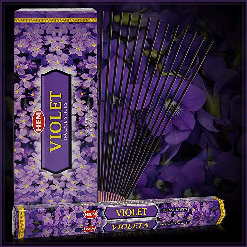 Violet Incense Sticks and Incense Stick Holder Bundle Insence Insense Hem Incense Sticks - color: Violet