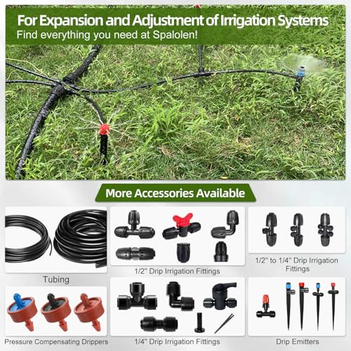 45 Pack Quick Connect 1/4" Drip Tubing Irrigation Fittings Kit Universal 1/4'' Drip Irrigation Tubing Connectors Leak Free Fitting Set Includes 10 Tee 10 Coupling 10 Elbow 10 End Cap 5 Shut Off Valve - size: 45PCS 1/4" Connector Fittings Kit