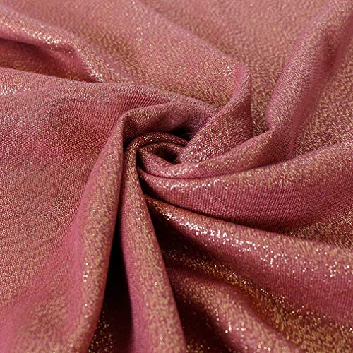 LMVERNA Women's Sparkling Metallic Soft Pashmina Shawls and Wraps Scarf in Solid Colors - color: Rose-gold