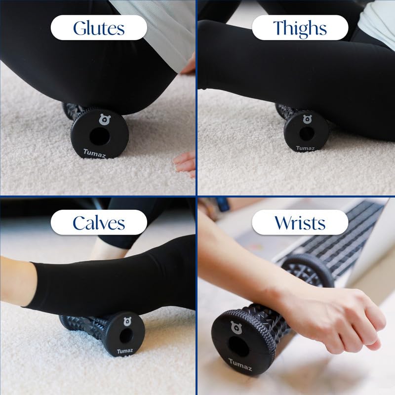 Tumaz Foot Roller for Deep Tissue Massage & Reflexology | Ergonomic Roller | Deep Tissue Massage | Reflexology | Portable Design | Ideal for Foot Recovery - color: Pink