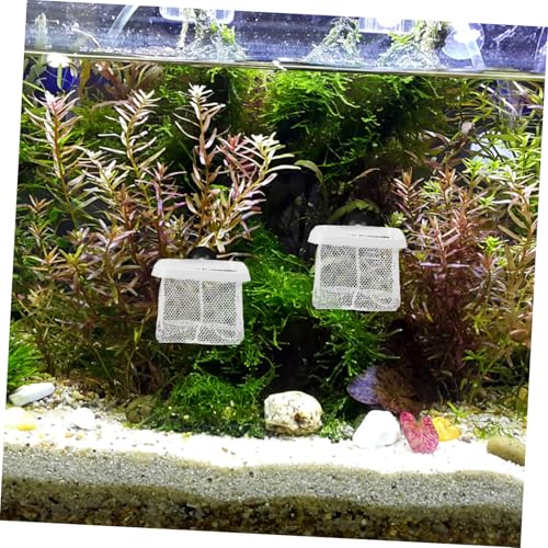 Mikikit 5pcs Aquarium Breeding Net with Cups Fish Tank Separator for Fry Easy Installation Mesh Design for Protecting Young Fish