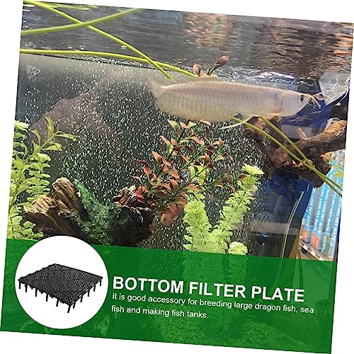 20Pcs PVC Bottom Plate for Fish Tank Black Clapboard Aquarium Divider with Excellent Water Permeability and Easy Installation