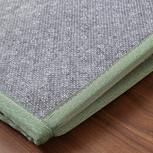 Natural Igusa Rush Grass Floor Tatami Mat,Queen 80" x 60" x 0.5" | Japanese Portable Folding Firm Traditional Bed Mattress, Foldable Pad Futon,for Sleeping,Sitting,Yoga,Relaxing,Zen - size: Queen