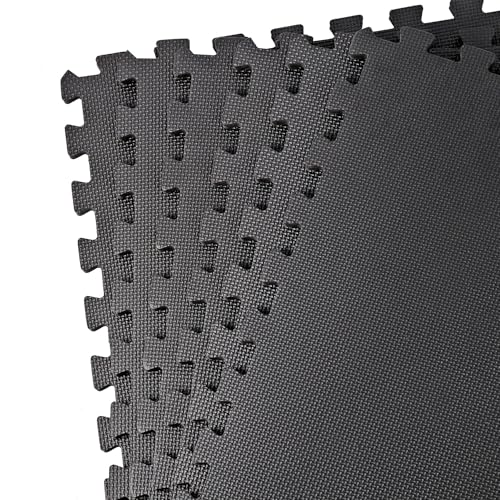F2C Puzzle Exercise Mat 1/2'' Thick Interlocking Foam Floor Mat, Gym Flooring Mat, Home Gym Workout Exercise Equipment Mat (12)
