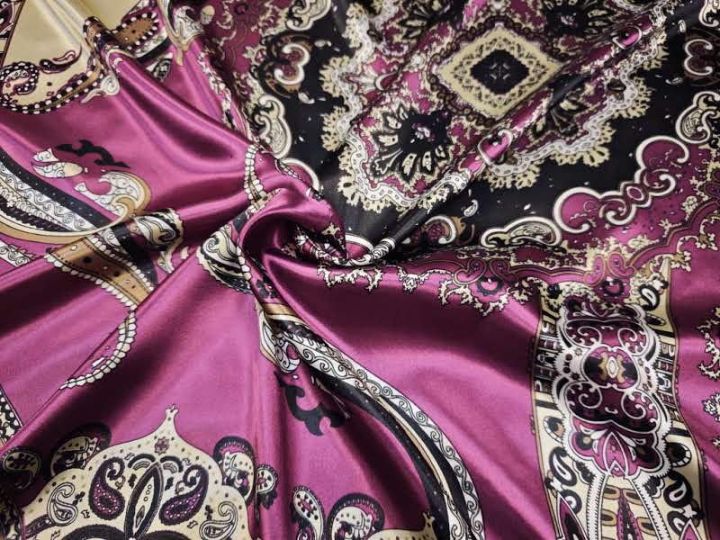 Large 35 inches Satin Square Scarf Lightweight Neck Hair Wrap Fashion Headscarf - color: A21