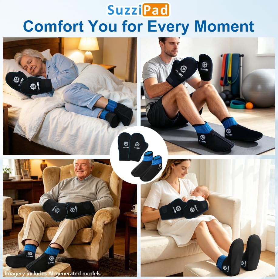 SuzziPad Cold Therapy Gloves & Boots for Chemotherapy Must Haves, S | Lycra & ultra-soft fabric, 45-min long-lasting cold therapy, relieves hand & foot pain, post-surgery & chemo recovery - size: S