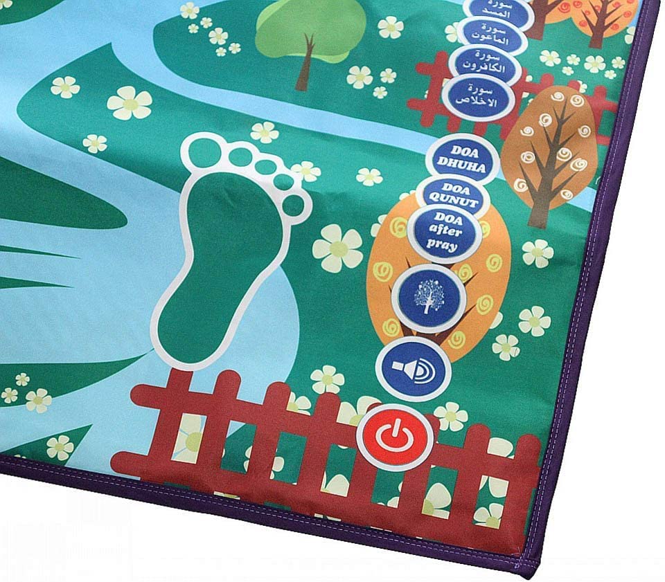 Children Educational Prayer Mat, Islamic Muslim Electronic, Interactive Prayer Rug, Praying Carpet with Prompt Songs Kids Educational Interactive Religious Mat