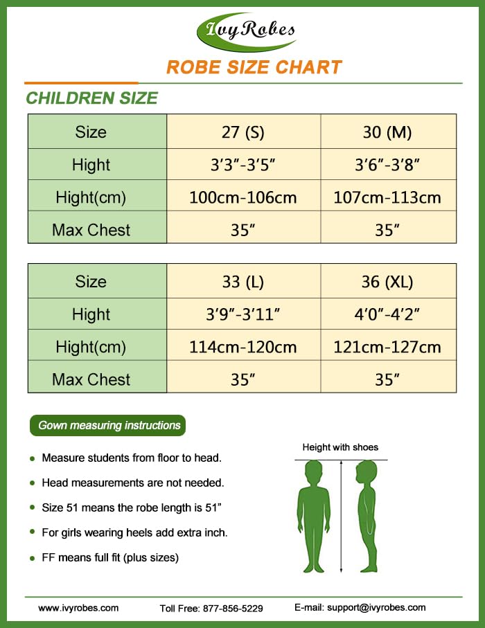 IvyRobes Silky Choir Robes Costume Judge Robes for Kids - color: White, size: 27