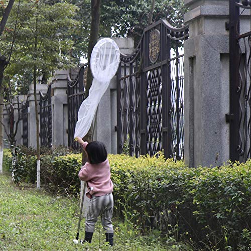 RESTCLOUD Insect and Butterfly Net with 12" Ring, 24" Net Depth, Handle Extends to 59 Inches - size: 14" Ring, 59" Handle