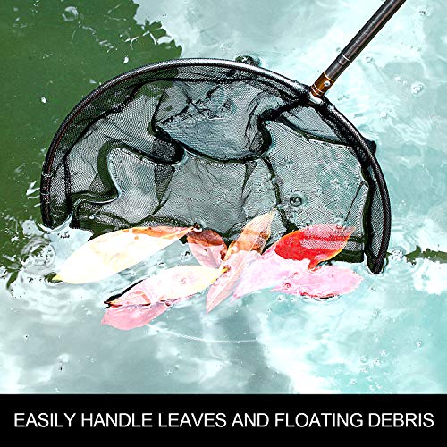 Pool Skimmer Net with Stainless Steel Telescopic Pole,58" Extendable Leaf Skimmer Pool Rake Pool Nets for Cleaning Above Ground Inground Swimming Pool, Pond,Spas,Hot Tub