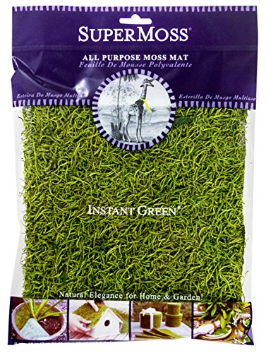 SuperMoss (22426) InstantGreen Moss Mat (Spanish Moss), Grass Green, 18 x 16" - color: Grass Green, size: 18" x 16"