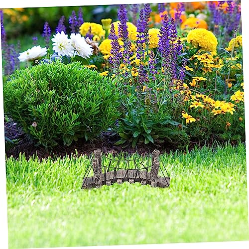 STOBOK 2pcs Mini Fairy Bridge Statue for DIY Landscaping Decor Resin Bridge Shape for Bonsai Aquarium and Home Decor